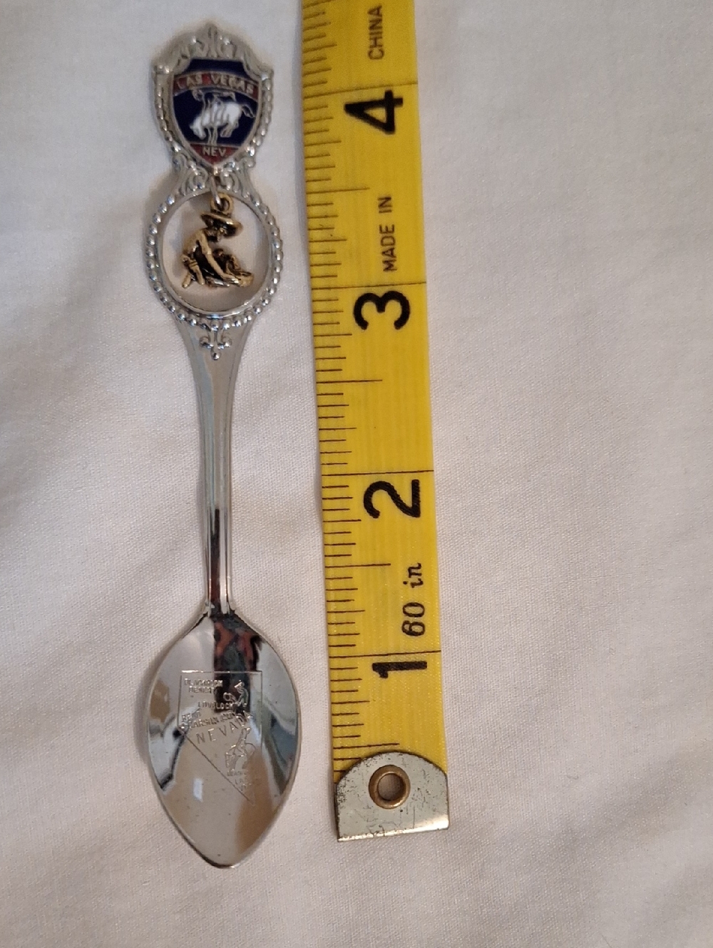 Las Vegas Souvenir Collectible Spoon - Silver Tone with Enamel Crest